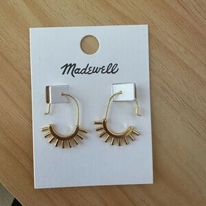 Madewell Minimalist Gold Hoop Earrings Boho Sun